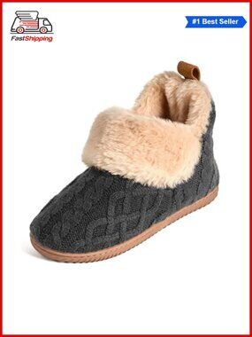 🎅 Cozy Memory Foam Faux Fur Lined Bootie Slippers Energy Return